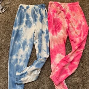 Tie-Dye Joggers - Pink and Blue